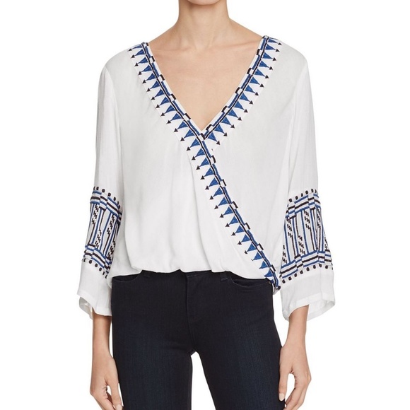 Revolve Piper by Townsen Crepe Embroidered Boho Top - Picture 2 of 9